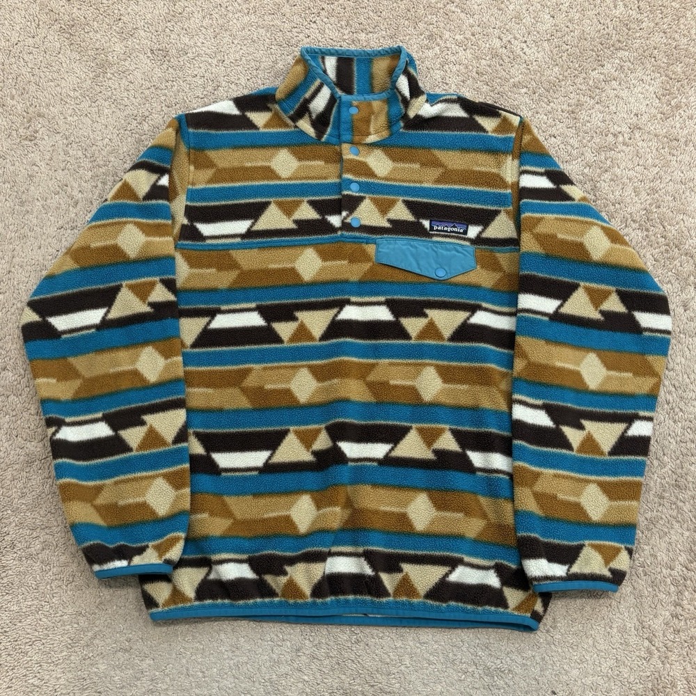 Patagonia Synchilla Snap-T Pullover Women's Medium Guatemalan Tango Brown Fleece